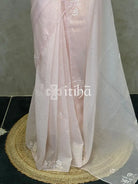 ORGANZA HAND EMBROIDERY DESIGNER SAREE