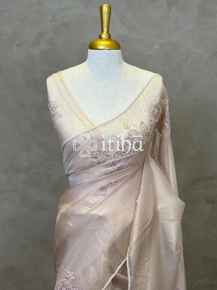 ORGANZA HAND EMBROIDERY DESIGNER SAREE