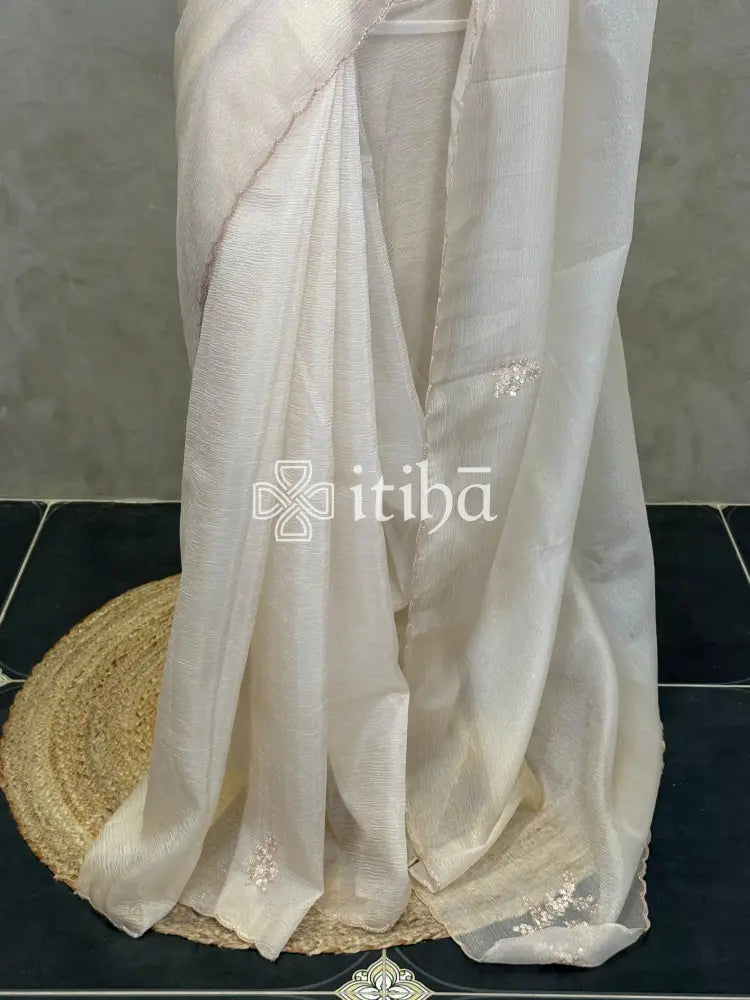 ORGANZA HAND EMBROIDERY DESIGNER SAREE