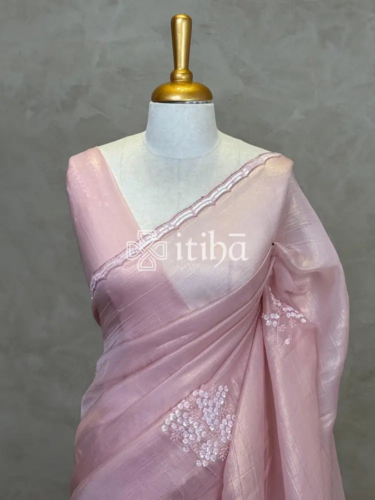 ORGANZA HAND EMBROIDERY DESIGNER SAREE