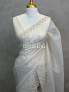 ORGANZA HAND EMBROIDERY DESIGNER SAREE