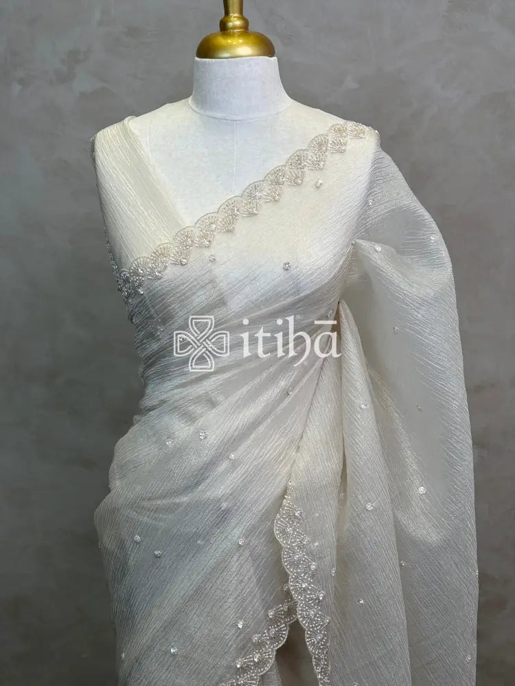ORGANZA HAND EMBROIDERY DESIGNER SAREE