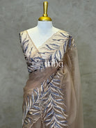 ORGANZA HAND EMBROIDERY DESIGNER SAREE