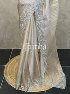 ORGANZA HAND EMBROIDERY DESIGNER SAREE