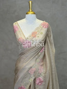 ORGANZA HAND EMBROIDERY DESIGNER SAREE