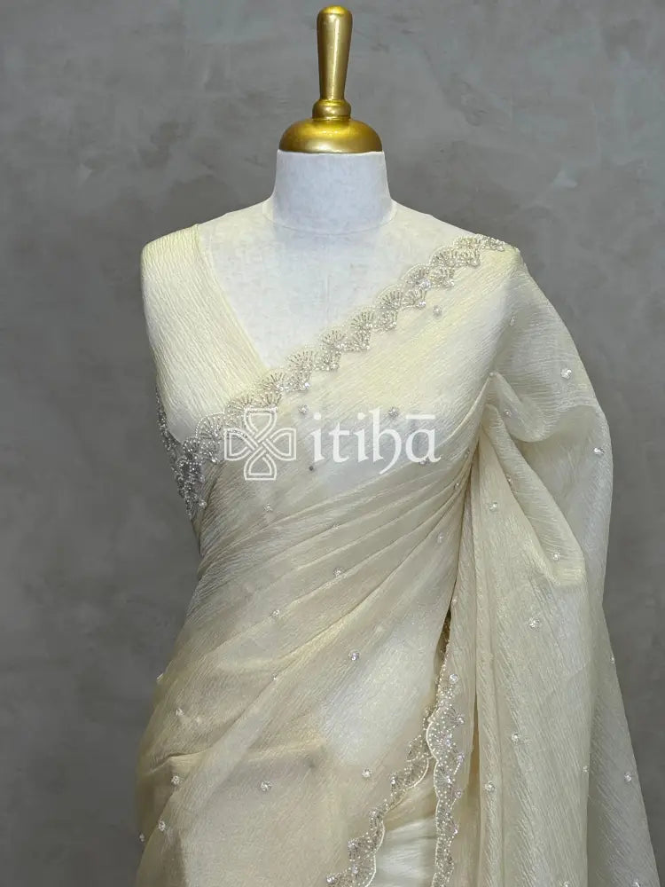 ORGANZA HAND EMBROIDERY DESIGNER SAREE