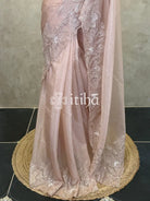 ORGANZA HAND EMBROIDERY DESIGNER SAREE