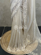 ORGANZA HAND EMBROIDERY DESIGNER SAREE