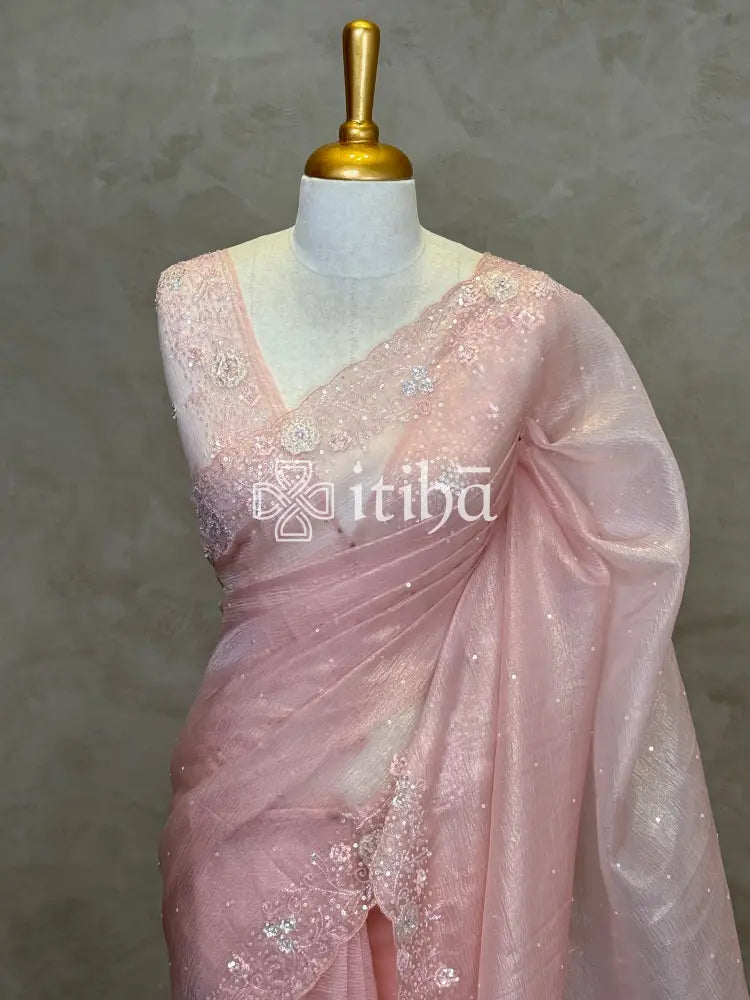 ORGANZA HAND EMBROIDERY DESIGNER SAREE