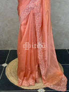 ORGANZA HAND EMBROIDERY DESIGNER SAREE