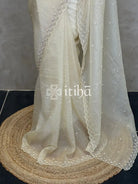 ORGANZA HAND EMBROIDERY DESIGNER SAREE