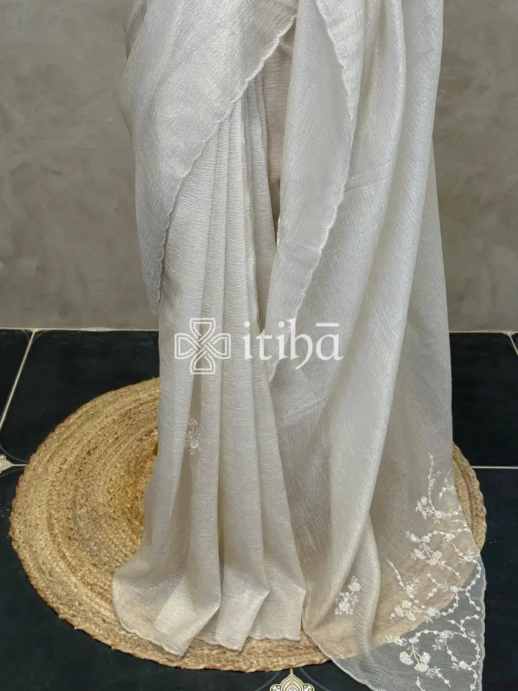ORGANZA HAND EMBROIDERY DESIGNER SAREE