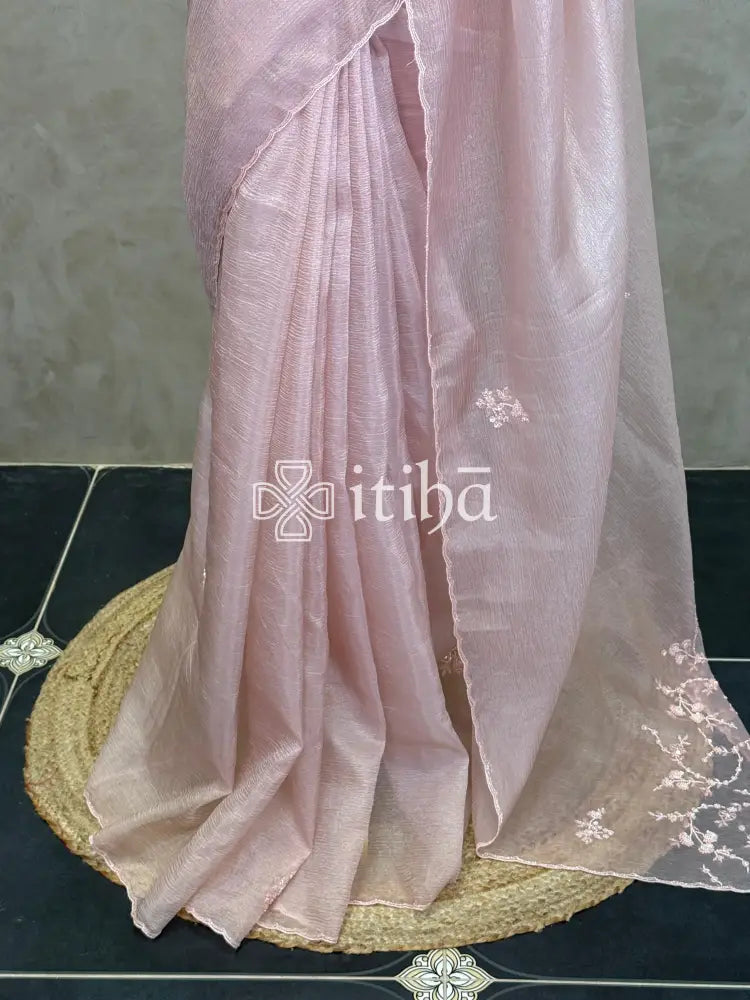 ORGANZA HAND EMBROIDERY DESIGNER SAREE