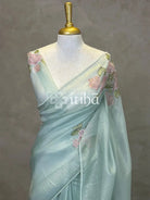 ORGANZA HAND EMBROIDERY DESIGNER SAREE