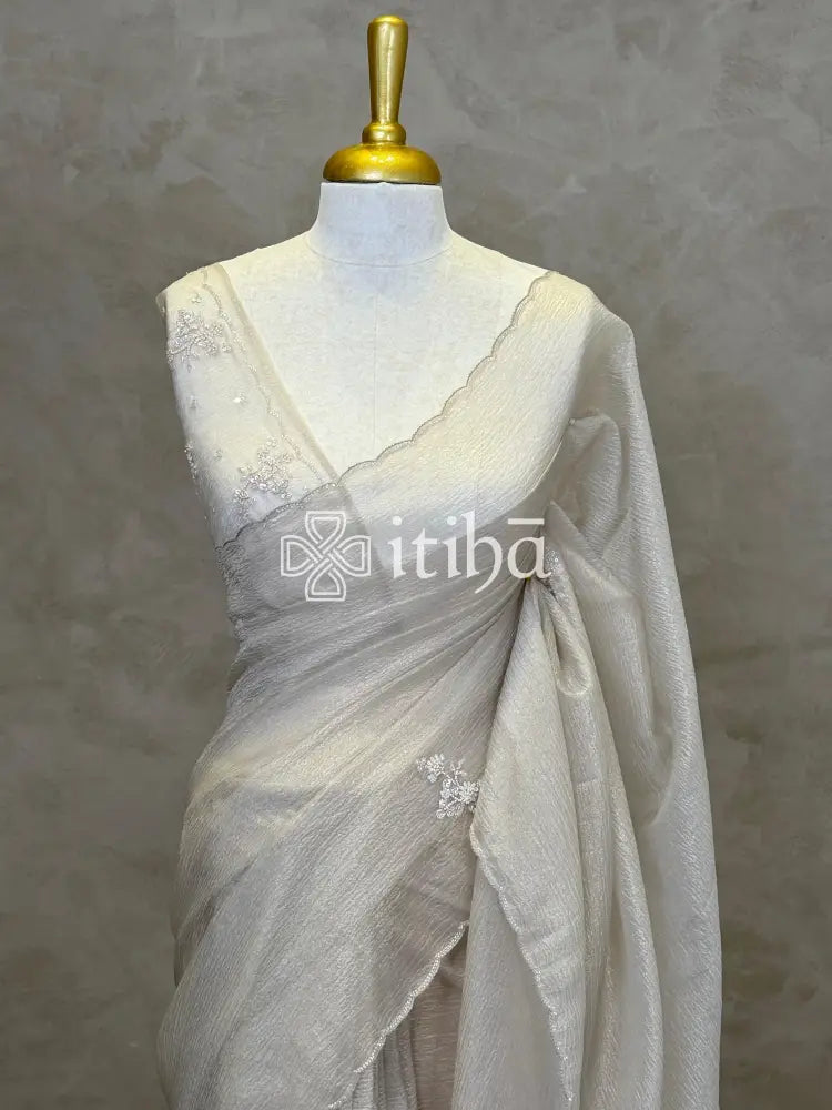 ORGANZA HAND EMBROIDERY DESIGNER SAREE