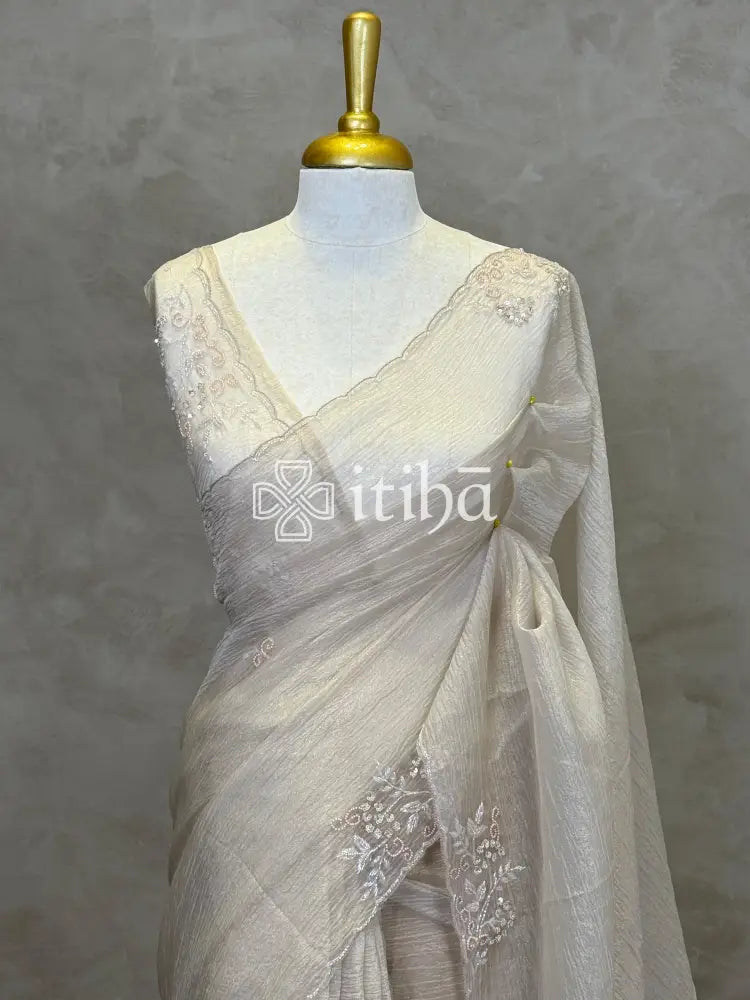 ORGANZA HAND EMBROIDERY DESIGNER SAREE