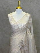 ORGANZA HAND EMBROIDERY DESIGNER SAREE