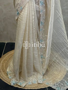 ORGANZA HAND EMBROIDERY DESIGNER SAREE