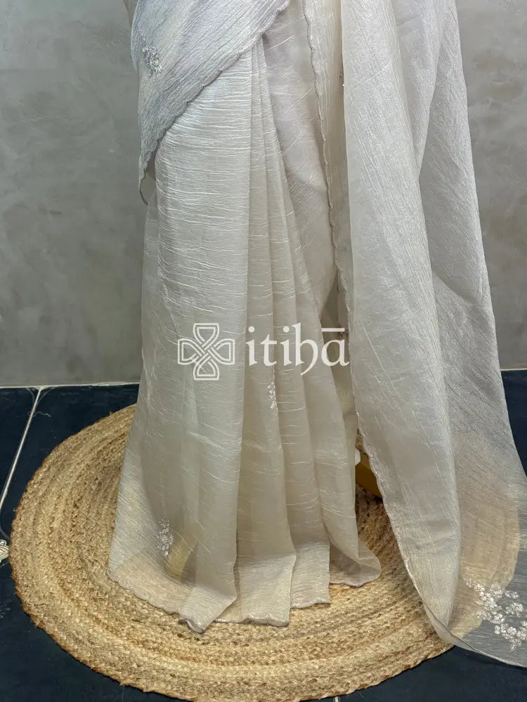 ORGANZA HAND EMBROIDERY DESIGNER SAREE