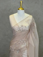 ORGANZA HAND EMBROIDERY DESIGNER SAREE