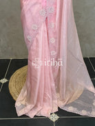 ORGANZA HAND EMBROIDERY DESIGNER SAREE