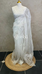 ORGANZA HAND EMBROIDERY DESIGNER SAREE