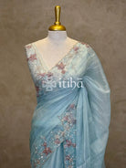 ORGANZA HAND EMBROIDERY DESIGNER SAREE
