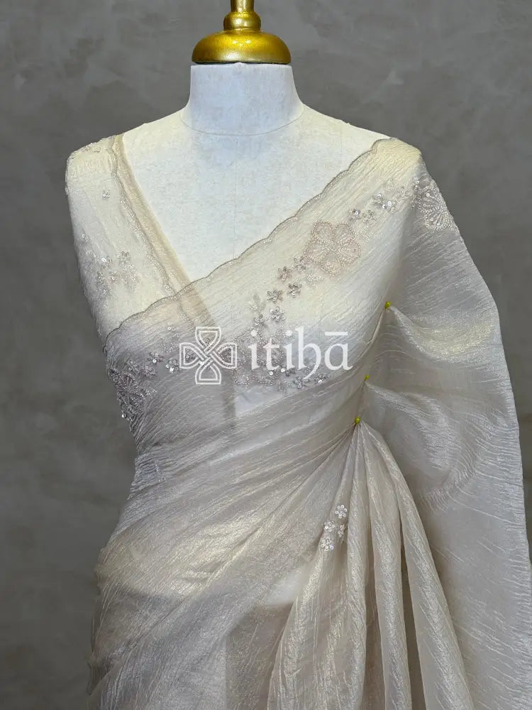 ORGANZA HAND EMBROIDERY DESIGNER SAREE