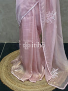 ORGANZA HAND EMBROIDERY DESIGNER SAREE