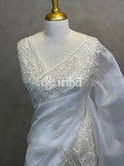 ORGANZA HAND EMBROIDERY DESIGNER SAREE
