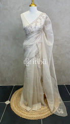 ORGANZA HAND EMBROIDERY DESIGNER SAREE