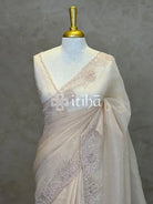 ORGANZA HAND EMBROIDERY DESIGNER SAREE