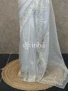 ORGANZA HAND EMBROIDERY DESIGNER SAREE
