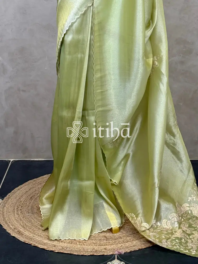 ORGANZA HAND EMBROIDERY DESIGNER SAREE