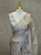 ORGANZA HAND EMBROIDERY DESIGNER SAREE