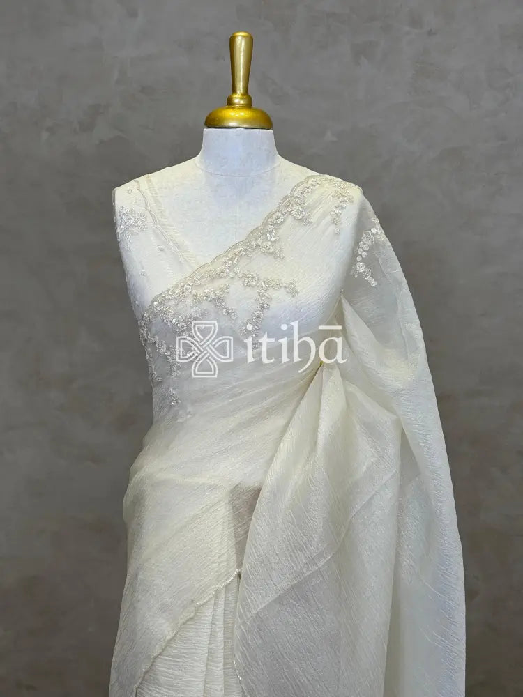 ORGANZA HAND EMBROIDERY DESIGNER SAREE