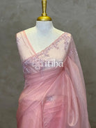 ORGANZA HAND EMBROIDERY DESIGNER SAREE
