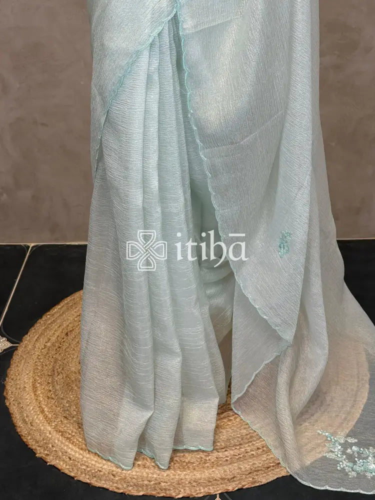 ORGANZA HAND EMBROIDERY DESIGNER SAREE