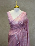ORGANZA HAND EMBROIDERY SAREE