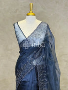 ORGANZA HAND EMBROIDERY SAREE
