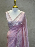 ORGANZA HAND EMBROIDERY SAREE