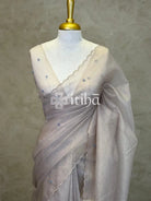 ORGANZA HAND EMBROIDERY SAREE