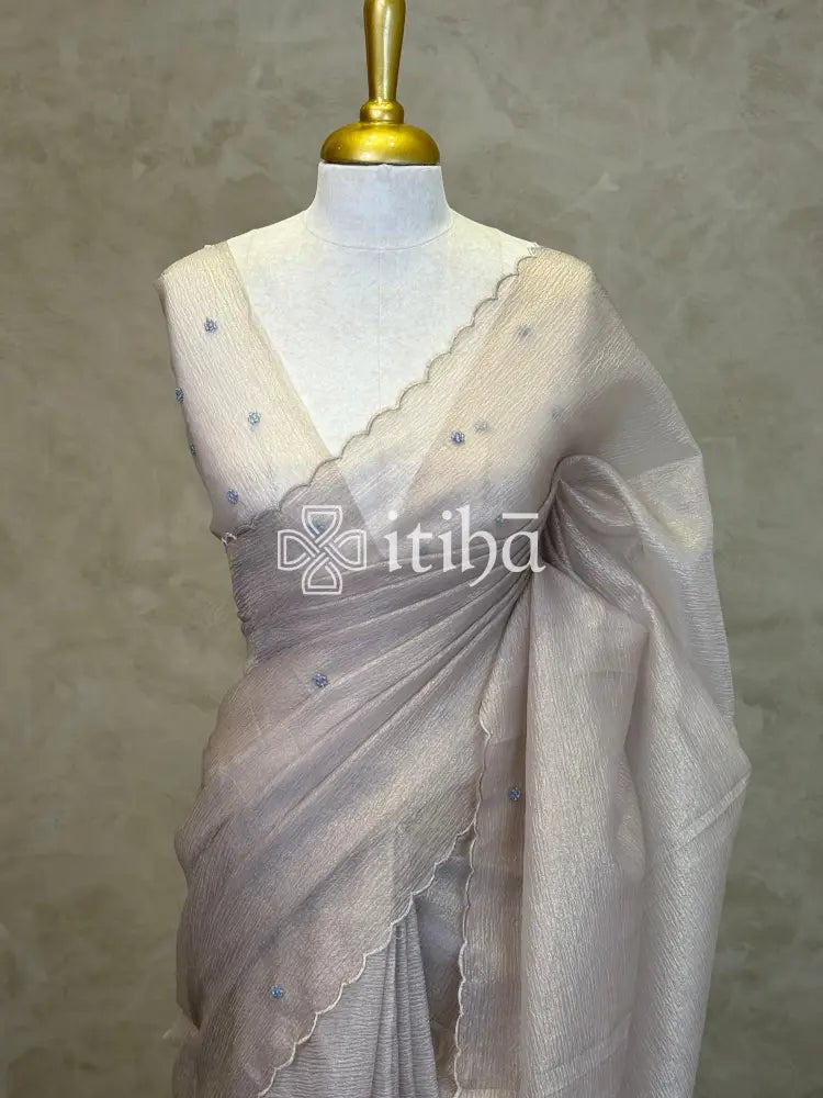 ORGANZA HAND EMBROIDERY SAREE