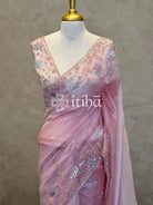 ORGANZA HAND EMBROIDERY SAREE