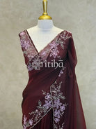 ORGANZA HAND EMBROIDERY SAREE