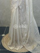 ORGANZA HAND EMBROIDERY SAREE