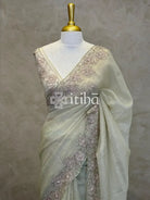 ORGANZA HAND EMBROIDERY SAREE