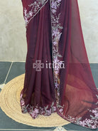 ORGANZA HAND EMBROIDERY SAREE