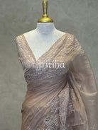 ORGANZA HAND EMBROIDERY SAREE