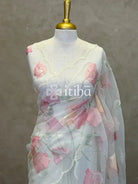 ORGANZA HAND EMBROIDERY SAREE